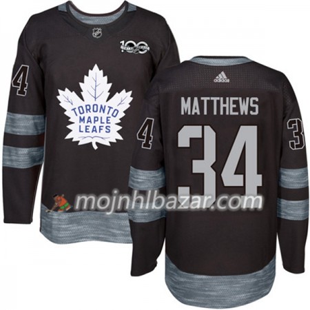 Dresovi Toronto Maple Leafs Auston Matthews 34 1917-2017 100th Anniversary Adidas Crna Authentic - Muške Dresovi Toronto Maple Leafs Auston Matthews 34 1917-2017 100th Anniversary Adidas Crna Authentic - Muške